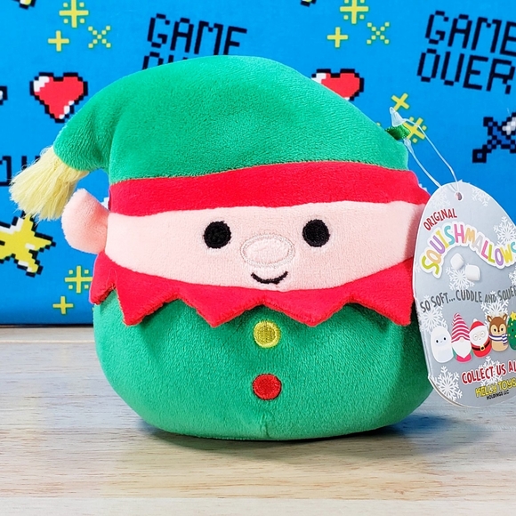 Squishmallow Elliot the Elf 4.5" UltraSoft Stuffed Christmas Holiday Plush NWT - Picture 1 of 12